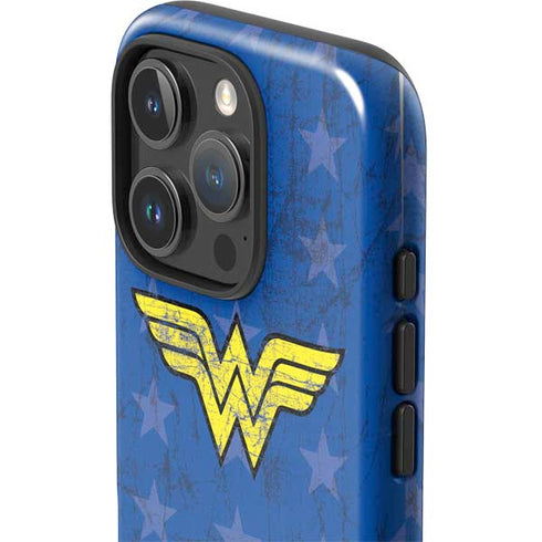 DC Comics Wonder Woman Emblem on Flag iPhone 16 Pro Max Impact Case